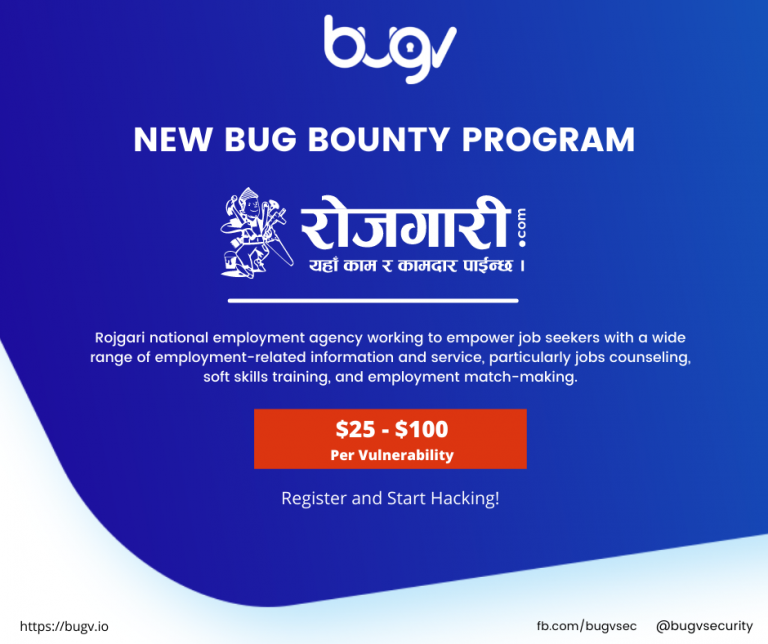 Rojgari Started Bug Bounty Program - Bugv Blog